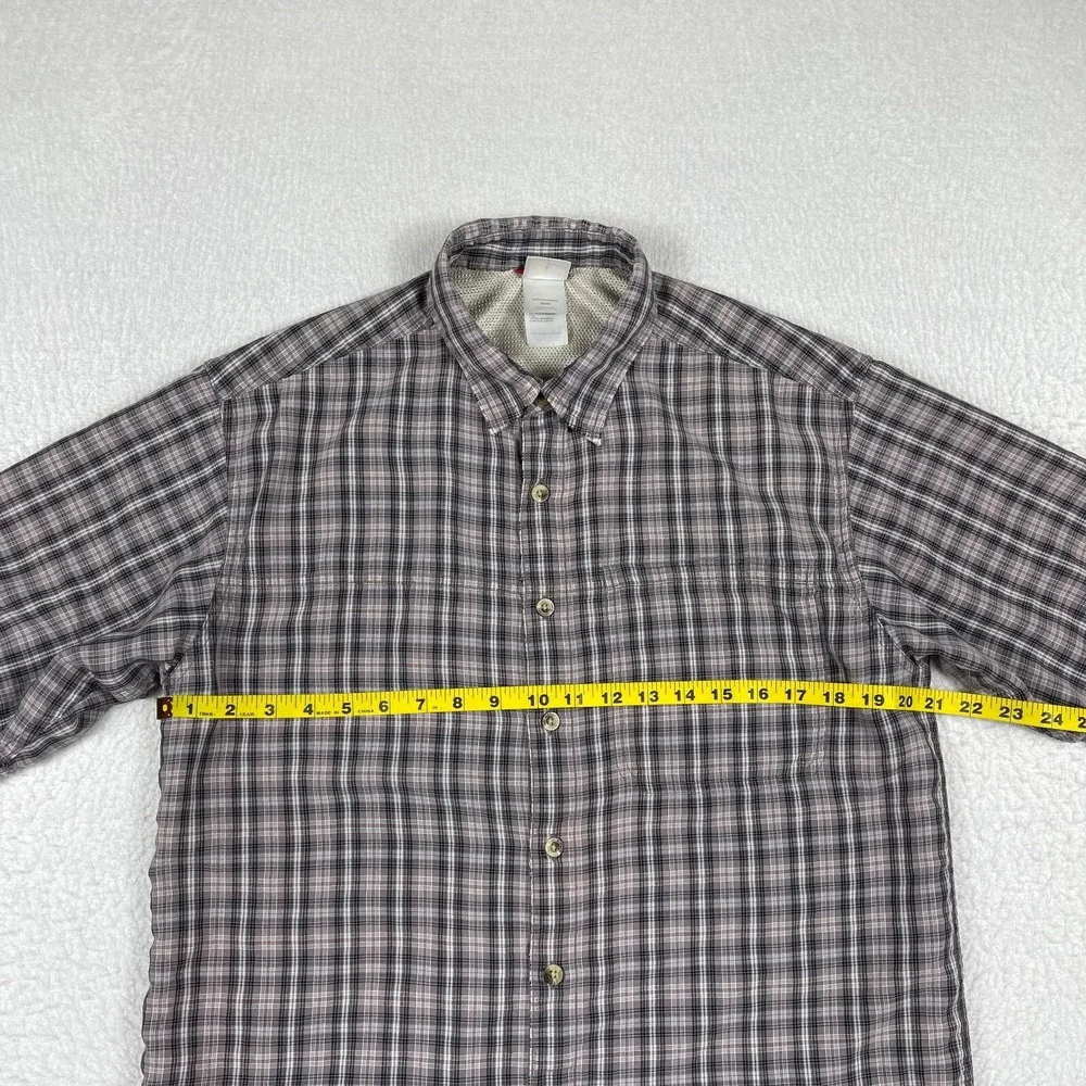 The North Face Shirt Mens Medium Purple‎ Plaid Outdoors Hiking Camping Travel